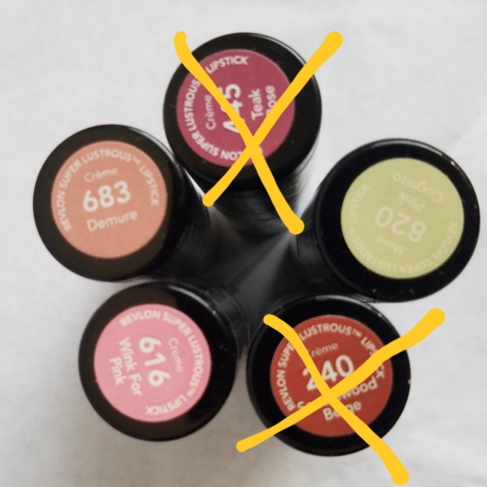 Set of 3 Brand New Revlon Super Lustrous Lipsticks